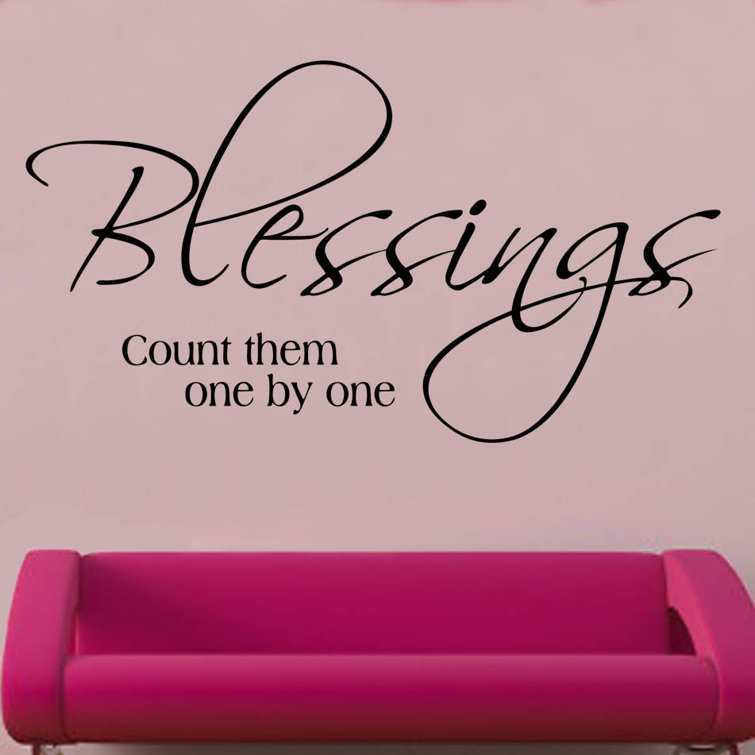 East Urban Home Blessings Quote Decal Vinyl Wall Sticker & Reviews